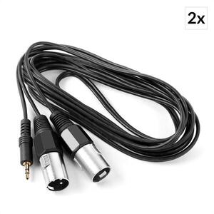FrontStage két Y kábelből álló készlet, 30 cm, 2 x XLR male 1 x 3, 5 mm-es jack male-re kép