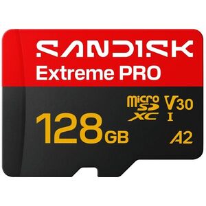 Sandisk microSDXC 128GB Extreme PRO + SD adapter kép
