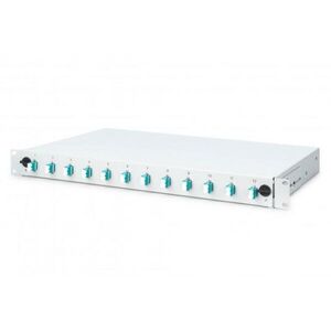 DIGITUS DN-96331/3 19" 1U 12xLC duplex OM3 toldóval pigtaill... kép
