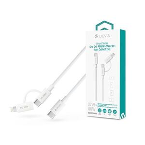 Devia smart series 60w+27w pd type-c/type-c + lightning adat- és... kép
