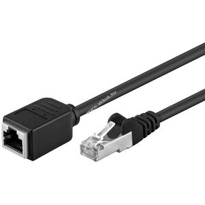 Goobay CAT5e F/UTP hosszabbítókábel 0, 5m CU RJ45 dugó (8P8C) - RJ45 aljzat (8P8C) fekete kép