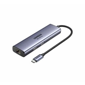 UGREEN 6-in-1 USB-C to 1×DP/1×USB-C/2×USB-A/1×RJ45 /PD100W kép