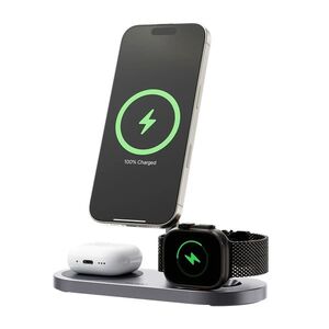 Kuxiu X23 Pro 3in1 MagSafe Dual-Core Fast Charging Stand, Gray kép