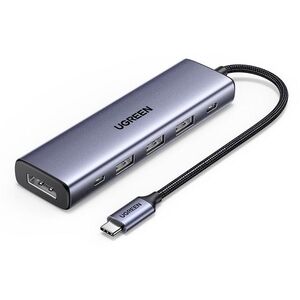 UGREEN 6-in-1 USB-C to 1×DP/2×USB-C/3×USB-A /PD100W kép