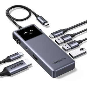 UGREEN 6-in-1 USB-C to 1×HDMI/3×USB-A /PD100W kép