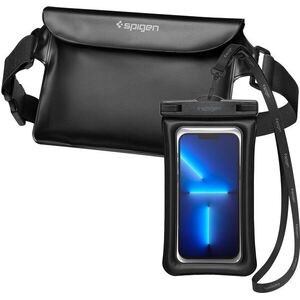 Spigen Aqua Shield A621 Set vízálló úszótok + vízálló deréktáska, fekete kép
