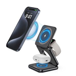 Kuxiu X40 3in1 MagSafe Foldable Charging Stand, Black kép