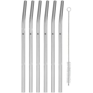 WMF Baric 608966040 rozsdamentes acél szívószál 24 cm 6 db + kefe kép