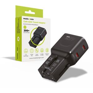 Mobile Origin GaN 45W Travel Adapter, EU/US/UK/AU PW26 Black kép