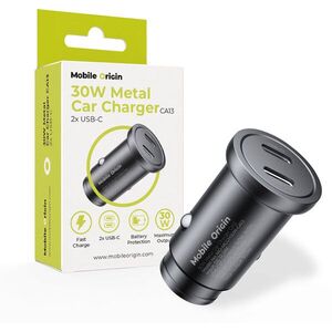 Mobile Origin Metal Car Charger 30 W, CA13, 2× USB-C kép