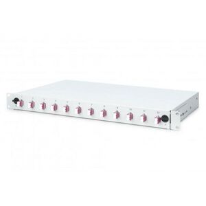 DIGITUS DN-96331-4 19" 1U 12xLC duplex OM4 toldóval pigtaill... kép