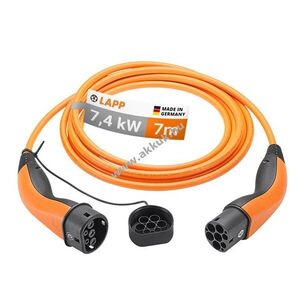 LAPP MOBILITY Type2 töltőkábel 7m 7, 4kW 32A 1-fázisú narancssárga (5555934030) Mode-3 kép