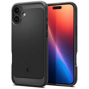 Spigen Rugged Armor iPhone 16 matt fekete MagSafe tok kép