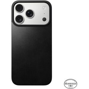 Nomad Magnetic Leather Back Black (Horween) iPhone 17 Pro MagSafe tok kép