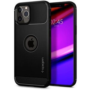 Spigen Rugged Armor iPhone 12/iPhone 12 Pro fekete tok kép