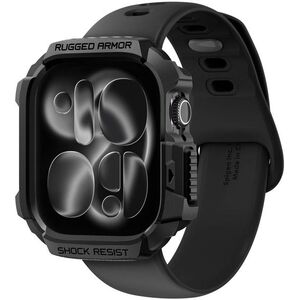 Spigen Rugged Armor 2 Matte Apple Watch 11 46mm tok - fekete kép