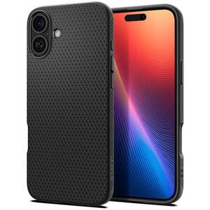 Spigen Liquid Air Matte Black iPhone 16 tok kép