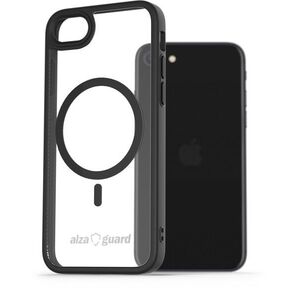 AlzaGuard iPhone 7 / 8 / SE 2020 / SE 2022 Clear TPU Case Compatible with Magsafe fekete tok kép