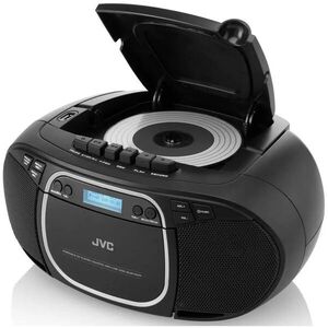JVC RC-E561B-DAB Rádió CD és kazetta lejátszóval, fekete kép