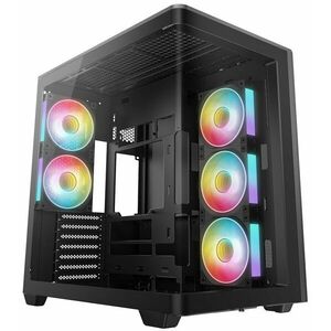 Deepcool ház atx cg590u 5f, tápegység nélkül, fekete, üvegfalú R-... kép