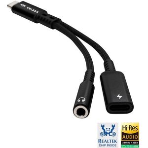 Veles-X Hi-Res DAC Audio Adapter – Realtek Chip (384 kHz / 32-bit), USB-C to 3.5 mm Jack + PD Black kép