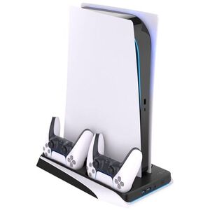 FIXED multifunkcionális állvány PlayStation 5-hez, hűtéssel és két DualSense kontroller töltési lehe kép