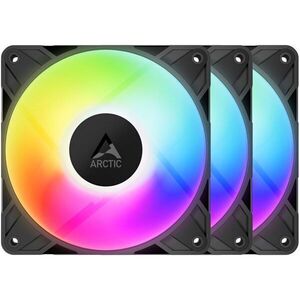 Arctic P12 Pro 120mm PWM ARGB Rendszerhűtő ventilátor 3db - Fekete kép