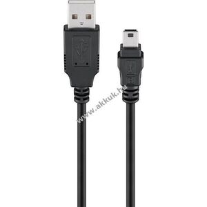 Goobay USB-A - Mini-B kábel 5m fekete USB2.0 480Mbit/s 0, 5A 2, 5W kép