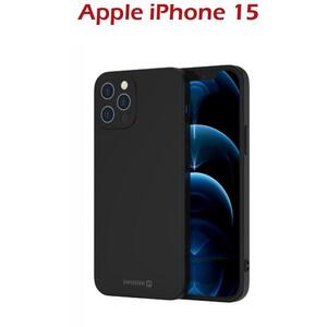 Swissten Soft Joy Apple iPhone 15 fekete tok kép