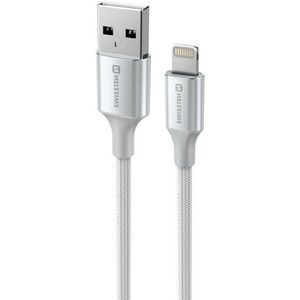 Swissten Textile II USB to Lightning 1, 5m, fehér kép
