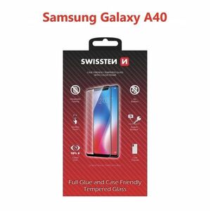 Swissten Case Friendly Samsung Galaxy A40 üvegfólia - fekete kép