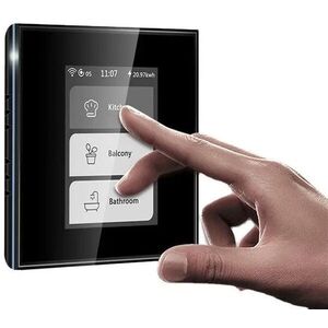 iQtech Millennium L8HSTYB, Wi-Fi Smartlife multifunkciós kapcsoló, fekete kép