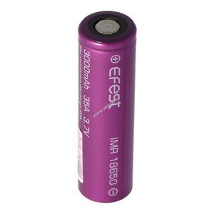 Efest Purple IMR 18650 3, 6V 3000mAh Flat Top Li-Ion kép