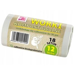 BRATEK Erős környezetbarát szemeteszsák 12 l, 18 db kép