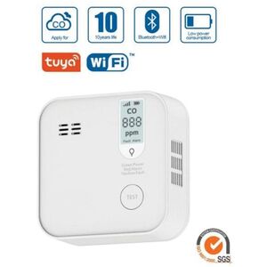 Hütermann Tuya WiFi szén‑monoxid érzékelő kép
