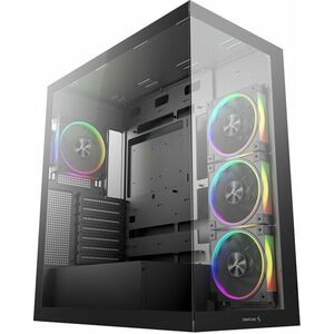 DeepCool Számítógépház - CG580 4F V2 (fekete, ablakos, 4x12cm A-R... kép