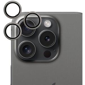 Epico iPhone 15 Pro/15 Pro Max kamera védő fólia - alumínium, fekete titán kép