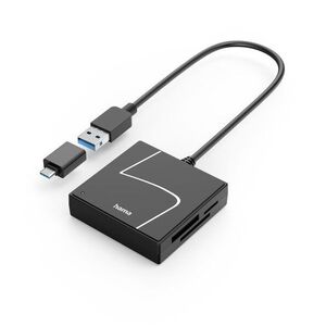 Hama kártyaolvasó, USB 3.2 Gen1, USB-A, USB-C adapter, SD/CF/MS kép