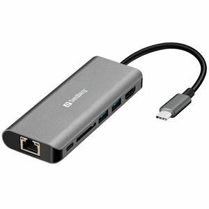 Sandberg Notebook Dokkoló - USB-C Dock HDMI+LAN+SD+USB, 61W (USB-C... kép