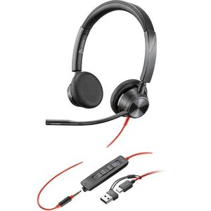 HP Poly Blackwire 3325 Stereo Microsoft Teams Certified USB-C, 3, 5mm, USB-C/A adapter kép