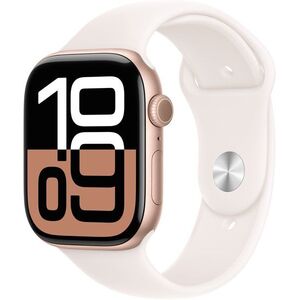 Apple Watch Series 10 42mm Růžově zlatý hliník se světle ruměným sportovním řemínkem - M/L kép