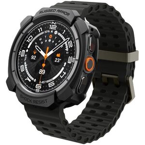Spigen Rugged Armor Samsung Galaxy Watch Ultra 2 matt fekete tok - 47mm kép