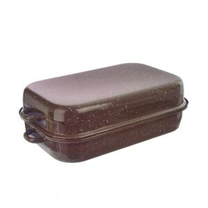 Orion Zománc sütőedény BROWN 31, 5x18, 5x11, 5 cm fedővel kép