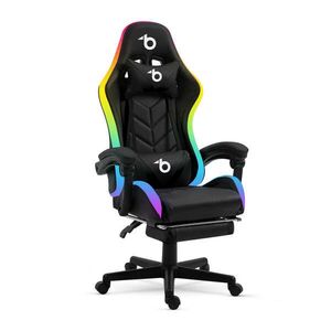 SPRINTER RGB LED-es gamer szék - karfával, párnával - fekete - BM... kép