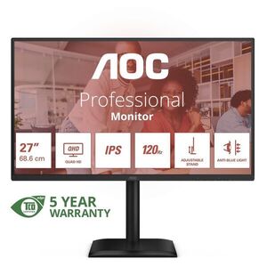 AOC E4 Q27E4U 68, 6 cm (27") 2560 x 1440 px Quad HD LED Feket... kép