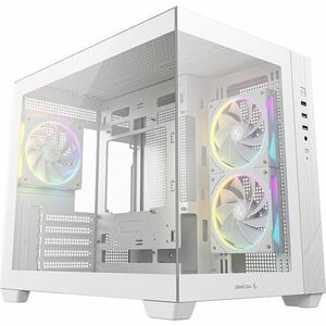 Deepcool ház micro atx cg330 3f wh, tápegység nélkül, fehér, üveg... kép