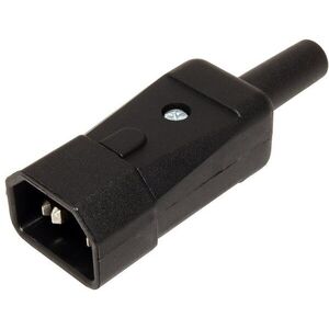 OEM hálózati dugós csatlakozó, 250V/10A, kábelre, IEC320 C14 (915.171) kép