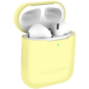 AlzaGuard Skinny Silicone Case Airpods 1. és 2. generáció, sárga kép