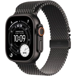 Apple Watch Ultra 3 49mm Fekete titán tok Fekete titán milánói szíjjal - S kép