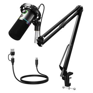 MAONO PD200XS USB Dynamic Streamer Mikrofon RGB + Tartókar Kit -... kép